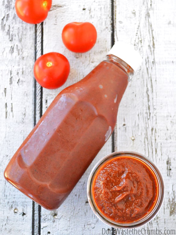 Try this DIY ketchup recipe for your abundance of tomatoes!! All real food ingredients and it's super easy to make! 