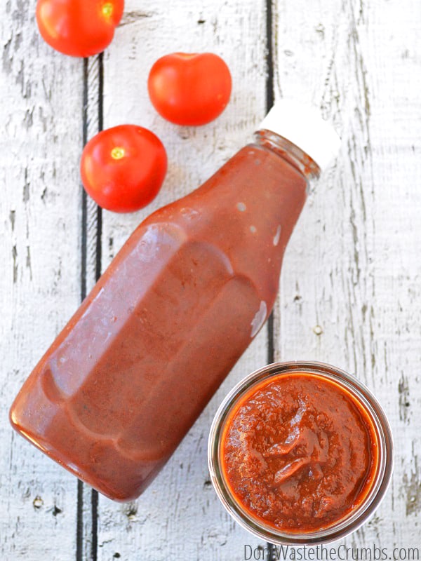 Try this DIY ketchup recipe for your abundance of tomatoes!! All real food ingredients and it's super easy to make!