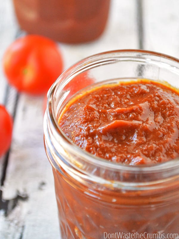 If you have more tomatoes than you know what to do with, try this ketchup recipe! It uses fresh tomatoes and real food ingredients. So much better than store bought!