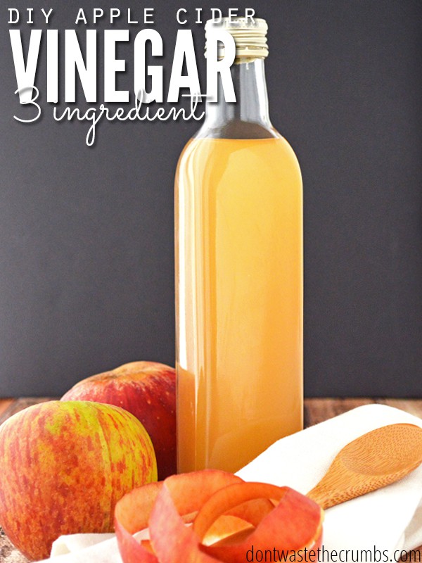 DIY Homemade Apple Cider Vinegar (using peels and cores)