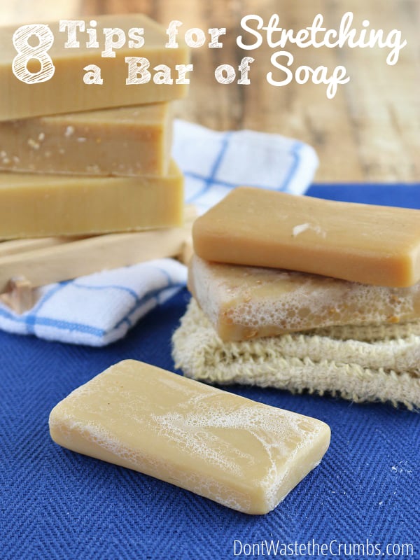 Looking for ways to make a bar of soap last longer? These 8 tops for stretching a bar of soap are exactly what you need. Simple, practical, and they work! :: DontWastetheCrumbs.com