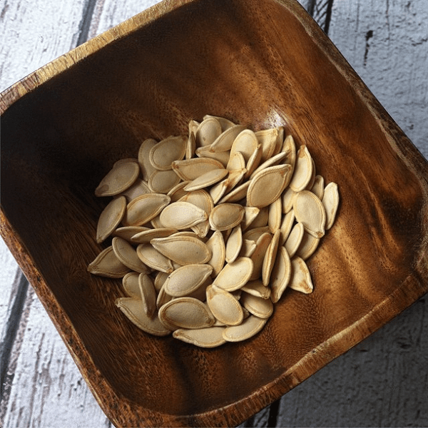 Roasted pumpkin seeds are jam packed with nutrition. They're rich in antioxidant vitamin E as well, which is so good for you!