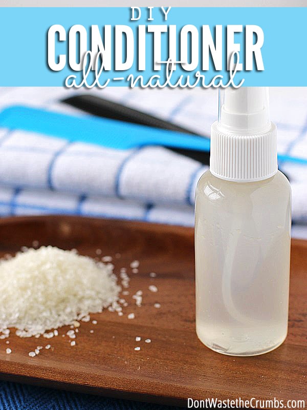 Get soft and shiney hair without the chemicals! Get the cheapest recipe on the internet for homemade conditioner that costs just 2¢ per batch! Plus see why other recipes don't work! :: DontWastetheCrumbs.com