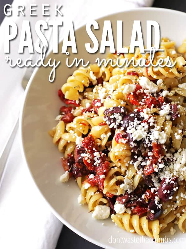 Greek Pasta Salad  A Healthy Make-Ahead Recipe! - Detoxinista