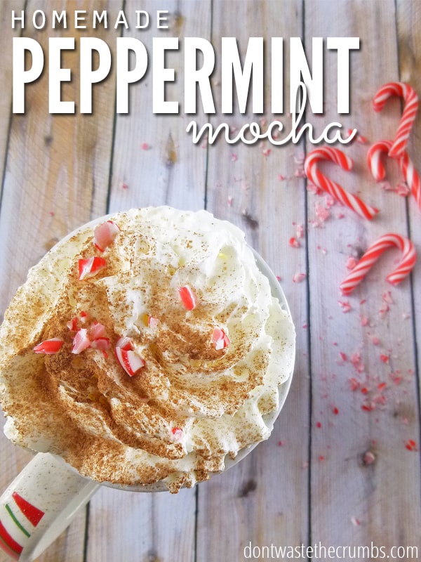 Homemade Peppermint Mocha Latte