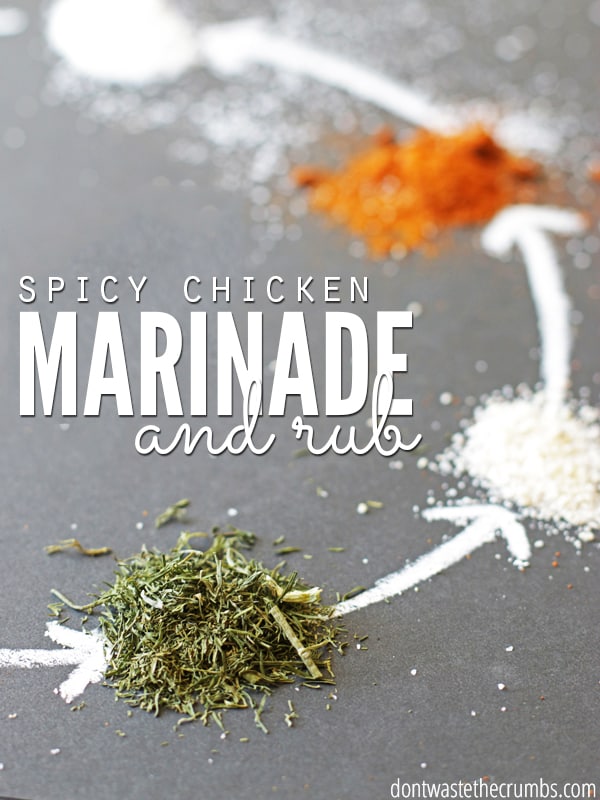 8 Ingredient spicy chicken marinade & rub; quick and easy recipe using common household spices.The perfect spice combination to make your meat perfect!