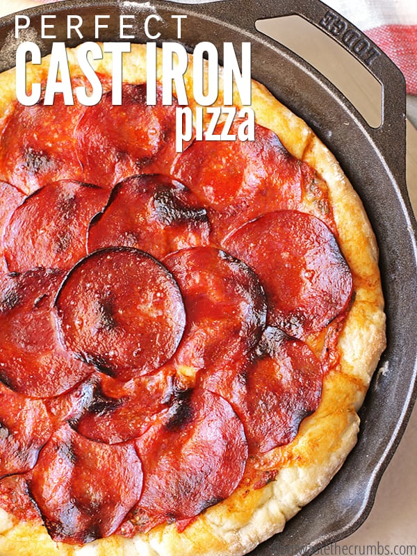 The Best Cast Iron Skillet Pizza (30 Minute) - Modern Crumb