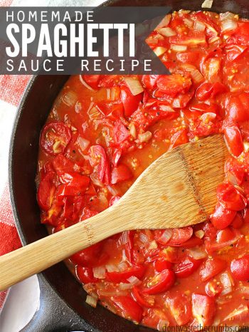 We created this tomato sauce from fresh tomatoes while on vacation in Costa Rica. Four fresh ingredients & the time it takes to boil pasta is all you need. So easy!