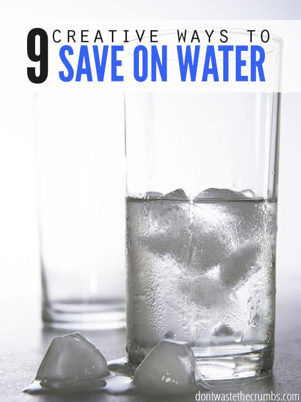 Really awesome budget tips in this post on creative ways to save on water! Living in a drought, conserving water is important. Living on a budget, it's a necessity! This is the sequel to the original 7 ways to water the garden for free, since the growing season is over - but there's still money to save! Proven money saving tips to save on water and trim the bill! :: DontWastetheCrumbs.com