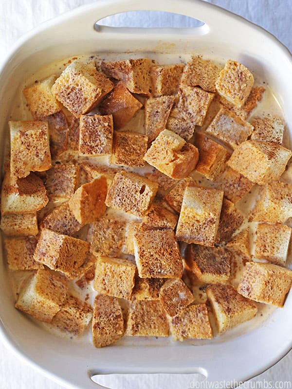 Pumpkin french toast bake tastes like pumpkin pie but makes for a delicious breakfast.