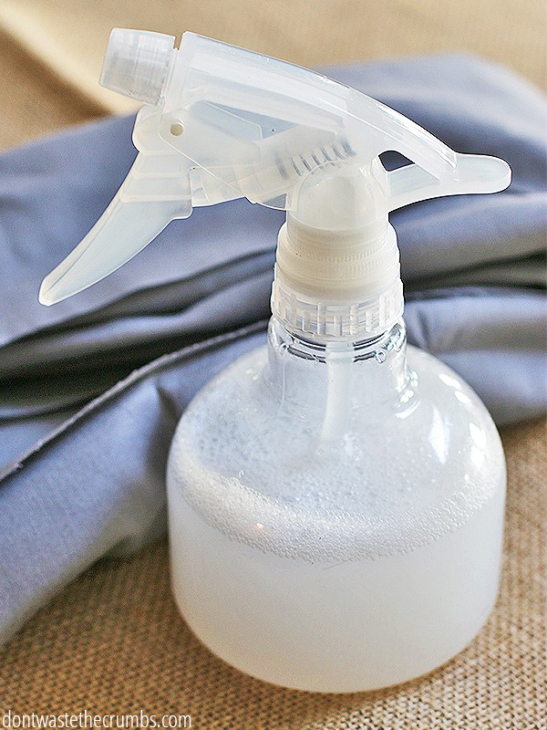 This DIY all purpose cleaner is a very frugal cleaning solution, especially if you buy the ingredients in bulk. It smells mild and fresh, and is gentle enough to be used around babies and children! :: DontWastetheCrumbs.com