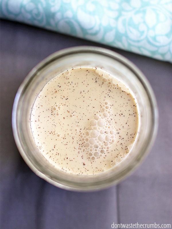This homemade vanilla bean coffee creamer makes coffee creamy and delicious, with only a few simple ingredients. Keep in in the refrigerator and use it with your morning coffee all week! 