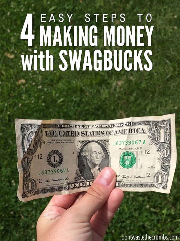 I've been using Swagbucks to earn money for 8 years. From groceries to electronics to airfare to cash in my pocket, Swagbucks is saving me money every month. From an experiened user, here's are 4 simple steps for how to make money with Swagbucks! :: DontWastetheCrumbs.com