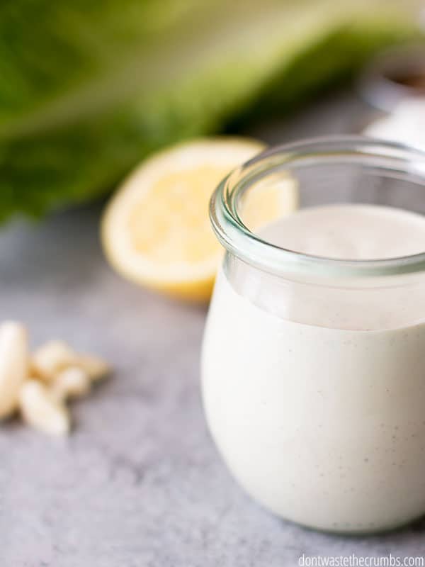 Looking for an amazing dressing for your salad that you can make within minutes? This homemade caesar dressing is fantastic for salads and is made with healthy, real food ingredients.