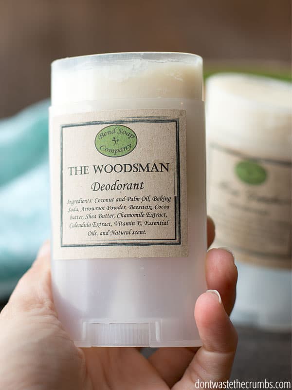 One of the highlights of our natural deodorant review was that one stick was baking soda free. Great for those who have reactions to baking soda in natural deodorant! :: DontWastetheCrumbs.com