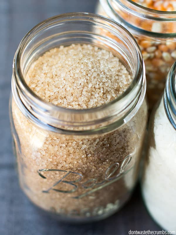 Mason jar full of grains.