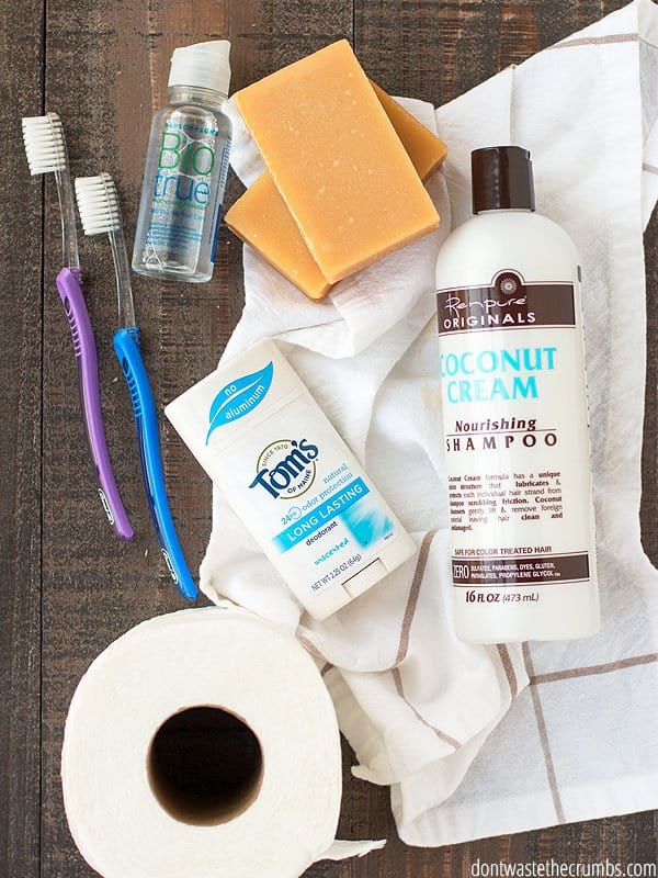 How to Make a Toiletries Budget - Don't Waste the Crumbs