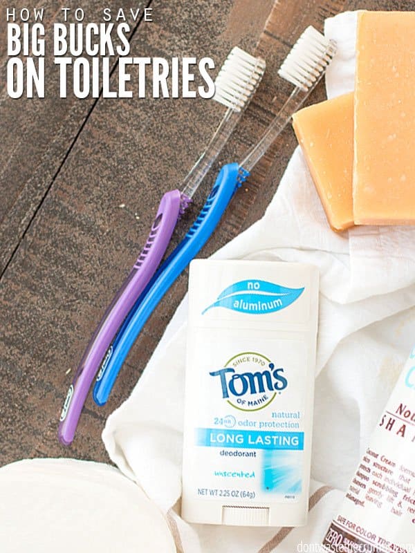 Step-by-step tutorial to make a toiletries budget to save on toilet paper, make-up and beauty products. With tips & tricks to make every dollar count! :: DontWastetheCrumbs.com