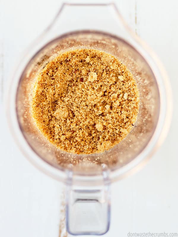 Homemade Italian style breadcrumbs are ridiculously easy to make! All you need is bread, spices, and a blender. 