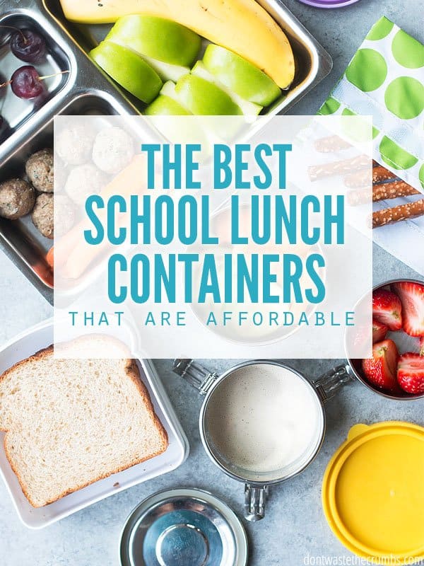 I've packed 1200+ school lunches and found the best school lunch box for all ages - toddlers, kinder, elementary and adults. Plus tips to keep food cold! :: DontWastetheCrumbs.com