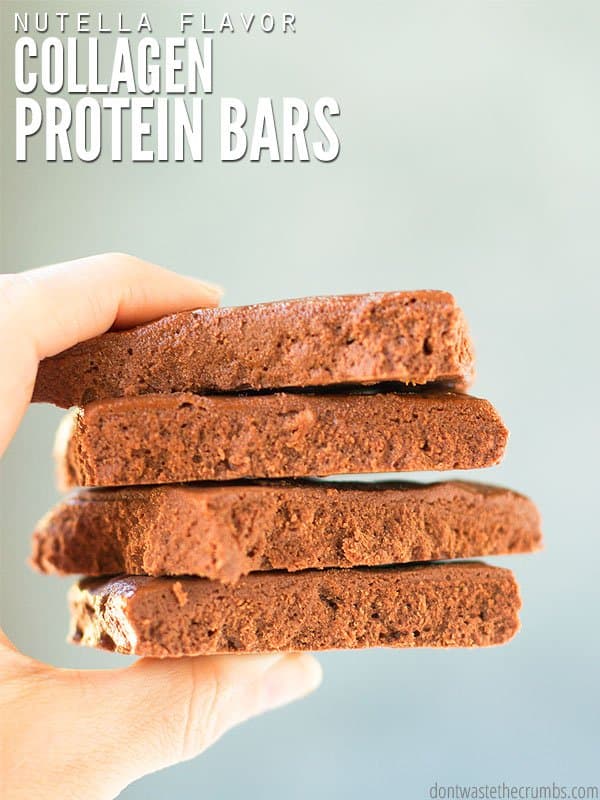 If you loved bulletproof bars, make these healthy collagen protein bars instead. My favorite is Nutella, but you can make vanilla or peanut butter too! :: DontWastetheCrumbs.com