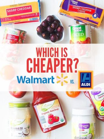 Walmart vs. ALDI - which is cheaper? What about quality? See the list of prices at ALDI and Walmart, and see which store has the better deal all around!
