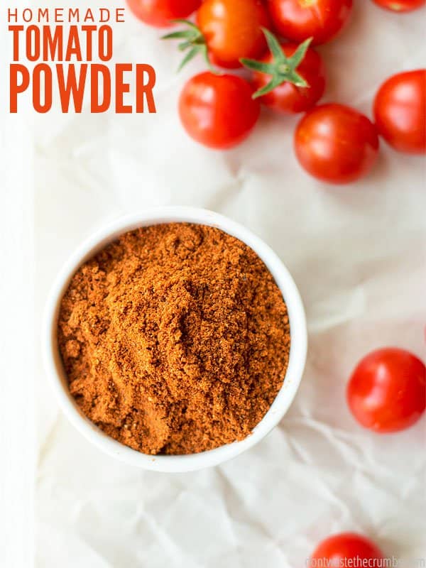 Don't buy dried tomato powder from Whole Foods, Walmart or Kroger - make it yourself! Easy tutorial includes uses for tomato paste like paste, soup & sauce! :: DontWastetheCrumbs.com