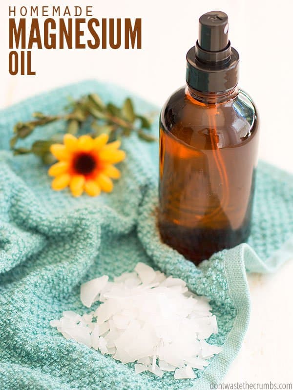 Magnesium oil is my secret for hair, for sleep and less stress - plenty of benefits, no side effects! Use this recipe to make it and not buy it! :: DontWastetheCrumbs.com