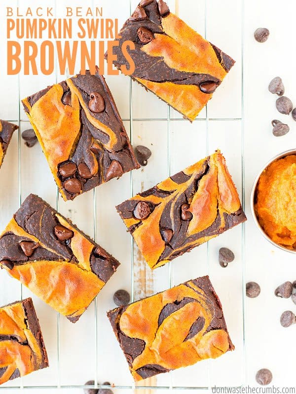 Learn how to make black bean brownies with pumpkin swirl with this simple recipe!