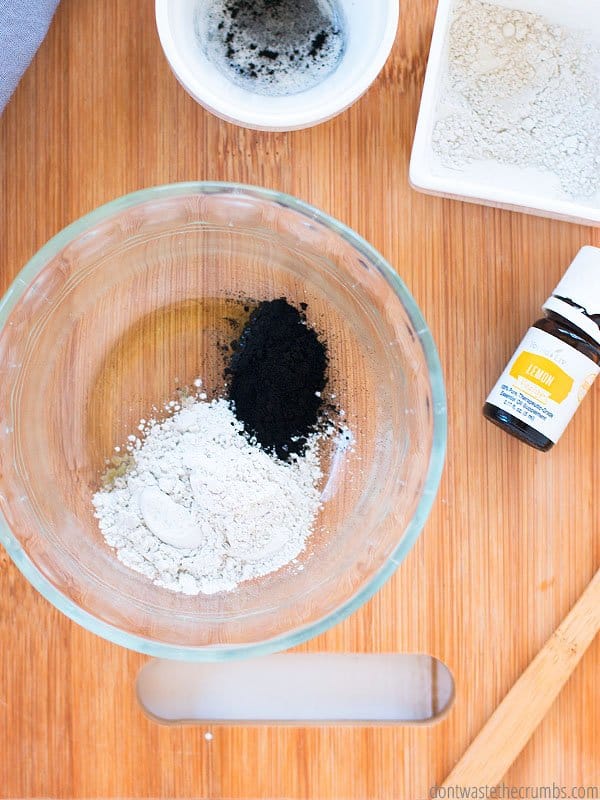 Try this super simple recipe for activated charcoal teeth whitening! Only two ingredients and super inexpensive.