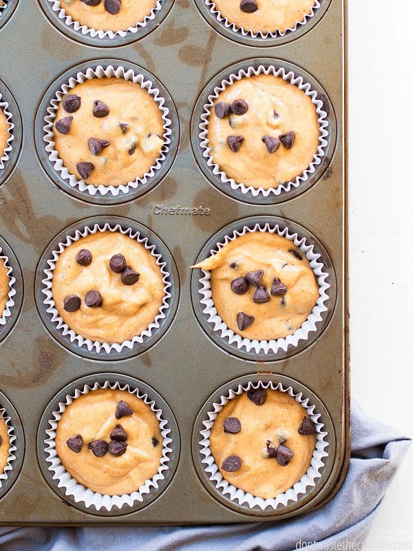 My family's new favorite muffins are gluten-free AND healthy! Peanut butter chocolate chip muffins are delicious!