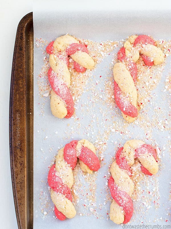 My daughter's favorite candy cane cookies, reinvented with less sugar, real peppermint, and packed with deliciousness!