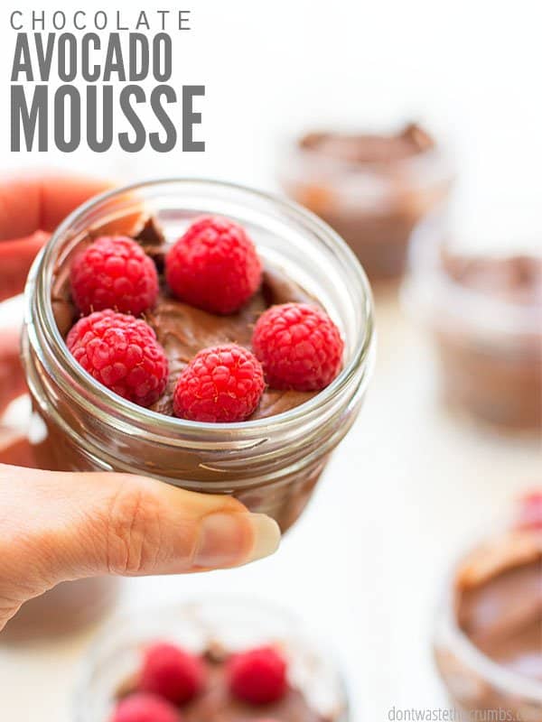 This recipe for Avocado Chocolate Mousse is dairy-free, refined sugar-free, paleo, keto and so good! It's super easy to make, rich & decadent - the perfect healthy dessert! :: DontWastetheCrumbs.com