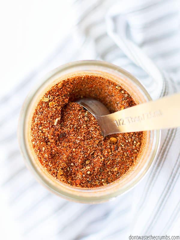 There's no need to spend your precious grocery dollars on expensive spice mixes. You can make your own, including this amazing taco seasoning, for mere pennies! Simply take a minute and mix it up. Your budget and family will love it!