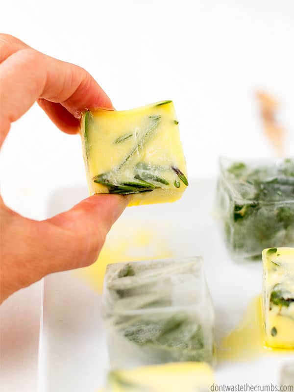Don't waste money on fresh herbs by forgetting about them in the freezer. Simply freeze them instead!