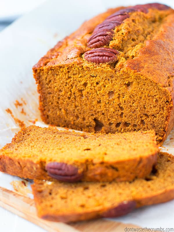 Can you believe this is the first time I've ever made homemade pumpkin bread? I know! And pumpkin is my favorite!