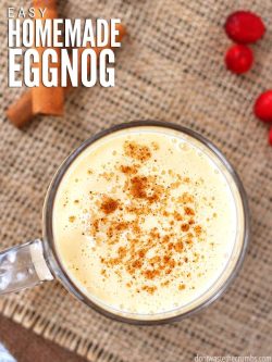 Eggnog is one of my favorite treats this time of year, and nothing beats homemade! We took store-bought eggnog and compared it against homemade eggnog and ranked it in ingredients, taste and price - care to guess which one? Get the super simple winning recipe. :: DontWastetheCrumbs.com