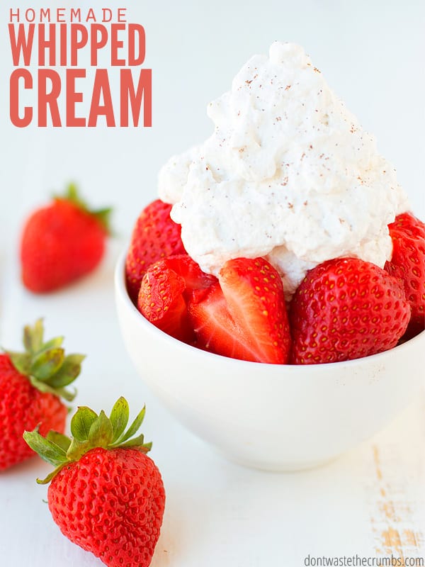 Homemade Whipped Cream Recipe - Don't Waste the Crumbs