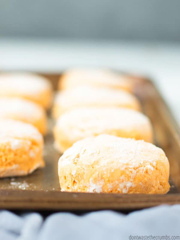 Delicious, flaky, light, and tasty sweet potato biscuits! You NEVER would guess they are made with vegetables!