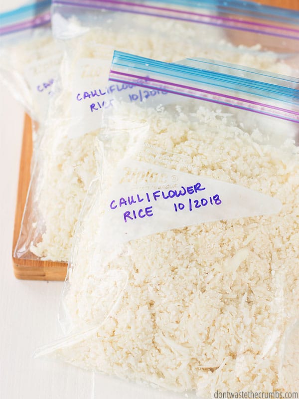 How to Freeze Cauliflower Rice | Don't Waste the Crumbs
