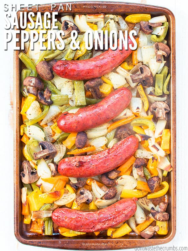 Easy Sheet Pan Italian Sausage Peppers Onions Recipe