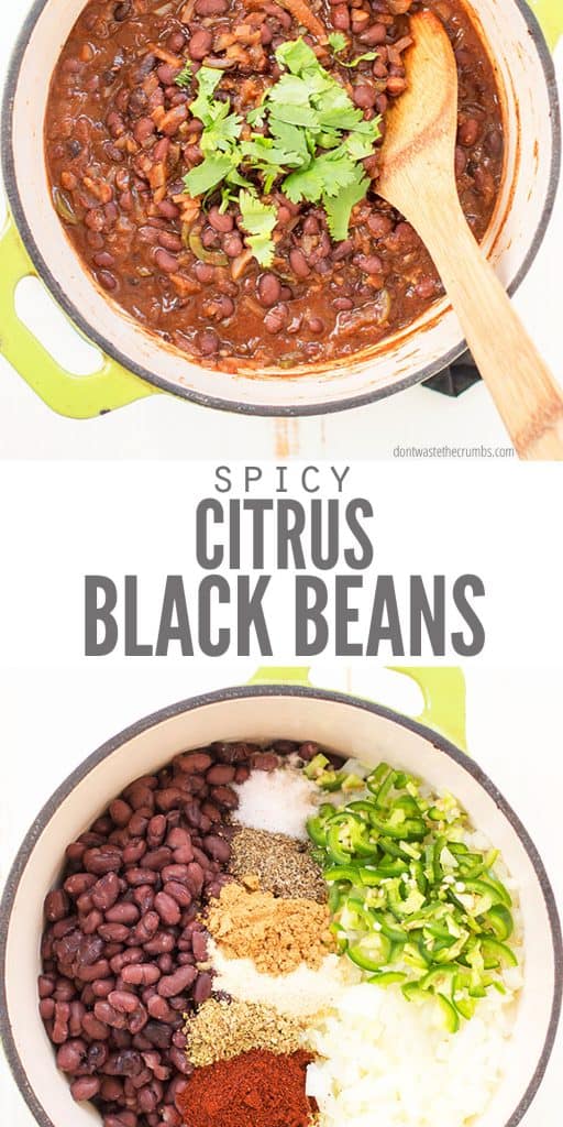 This Black Beans Recipe tastes like authentic Mexican black beans. They’re healthy, vegan, and my kids LOVE them with rice and all the toppings! Enjoy them on Taco Night or as a side with my Chicken and Spinach Enchiladas!
