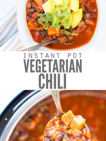 Instant Pot Vegetarian Chili- DontWasteTheCrumbs.com