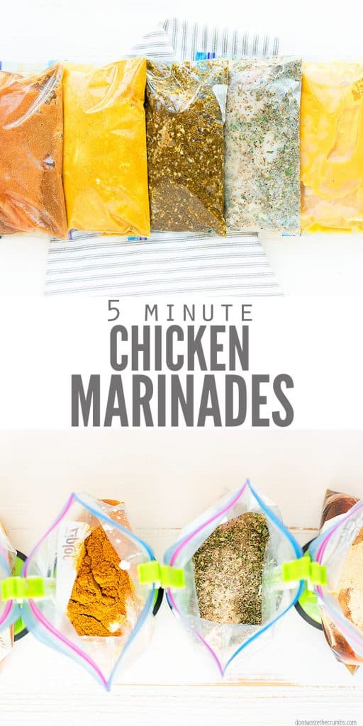 Make 21 healthy & easy chicken marinade recipes using 4 ingredients or less! Basics like lemon, soy sauce, honey & Worcestershire transform mundane into mouthwatering in a few easy minutes!