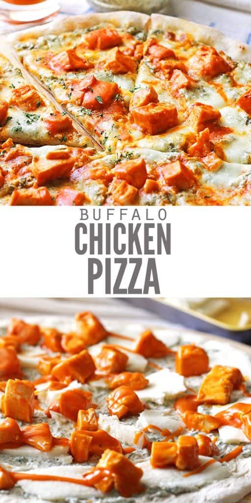 Homemade Buffalo Chicken Pizza