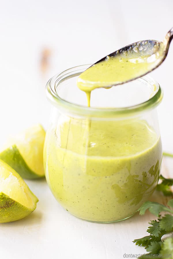 Learn how to make cilantro lime dressing