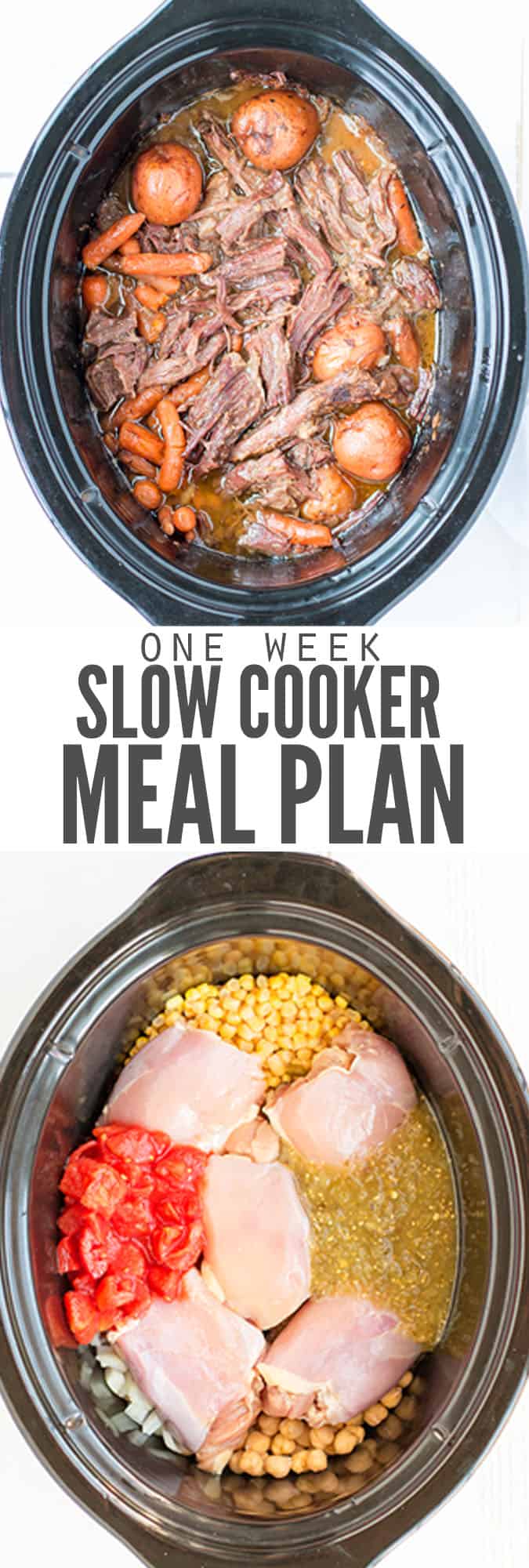 One Week Meal Plan: Slow Cooker Recipes (Super Easy & Healthy)