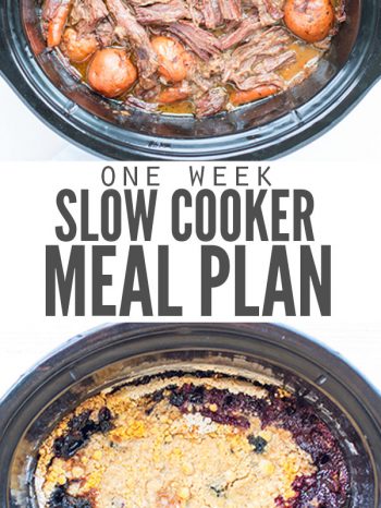 One Week Meal Plan: Slow Cooker Recipes (Super Easy & Healthy)