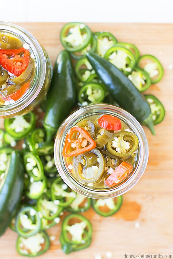 healthy canned pickled jalapenos