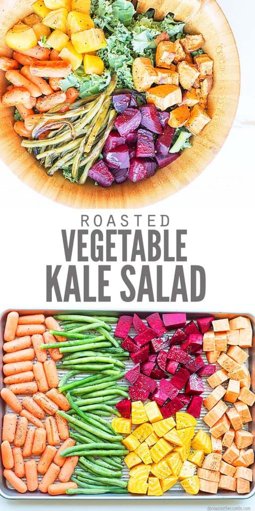 Roasted Vegetable Kale Salad